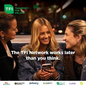 TFI night time - Transort for Ireland works later than you think