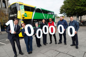 1 Million passengers photo with Bus staff and Anne Graham Eamon Ryan